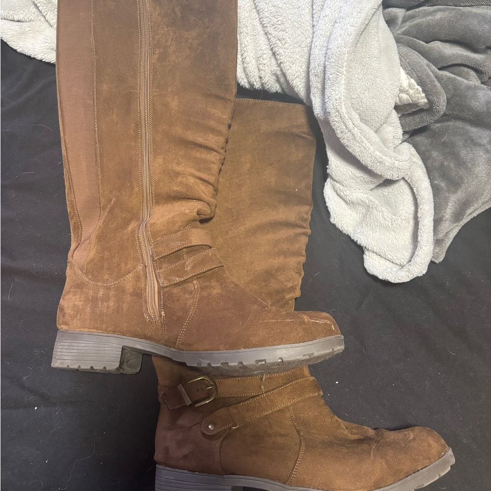 Brown Suede Women's Boots